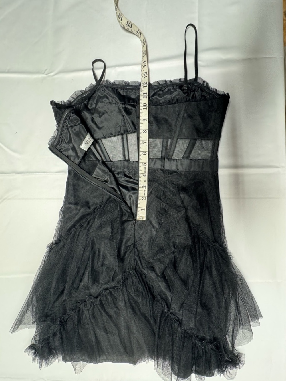 Sipaiya Black Tiered Tulle Corset Dress - Size L - NEW Without Tags. - Picture 11 of 11